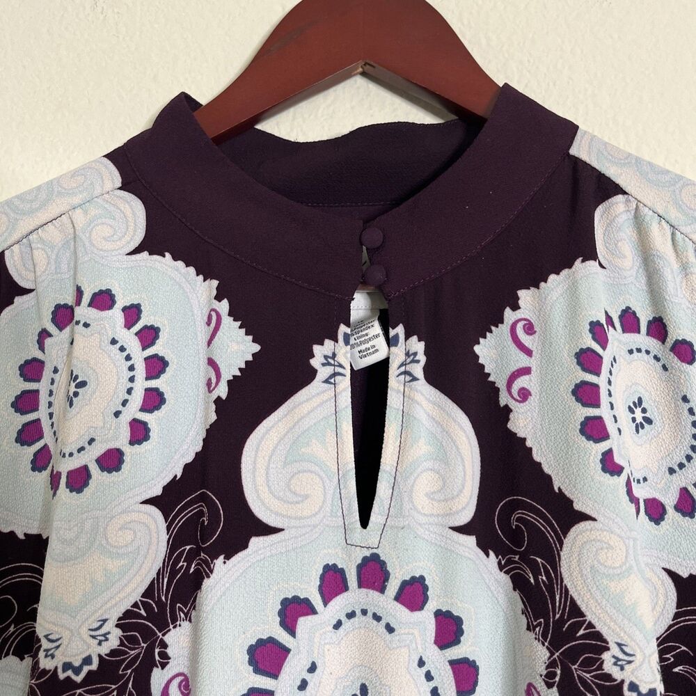 Lane Bryant Purple and White Floral Midi Dress - Picture 2 of 15